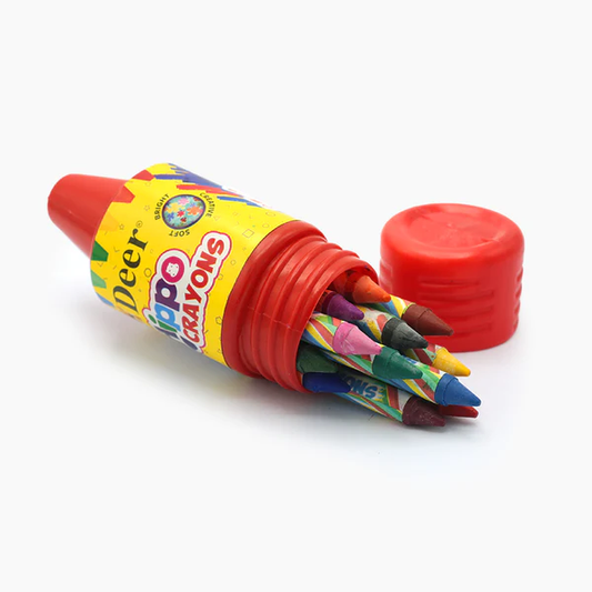 Deer Hippo Crayons 12 Pcs