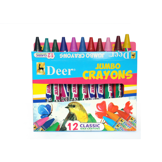 Deer Jumbo Crayons 12 Color