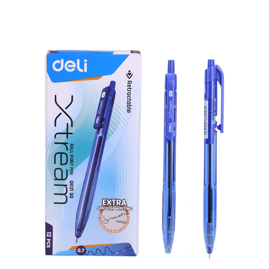 Deli Ballpoint Pen Xtreme Blue 2130 Pack Of 12