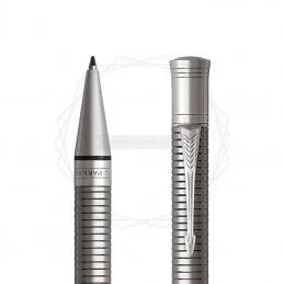 Parker Duofold Prestige Ruthenium Chiselled CT Ball Pen