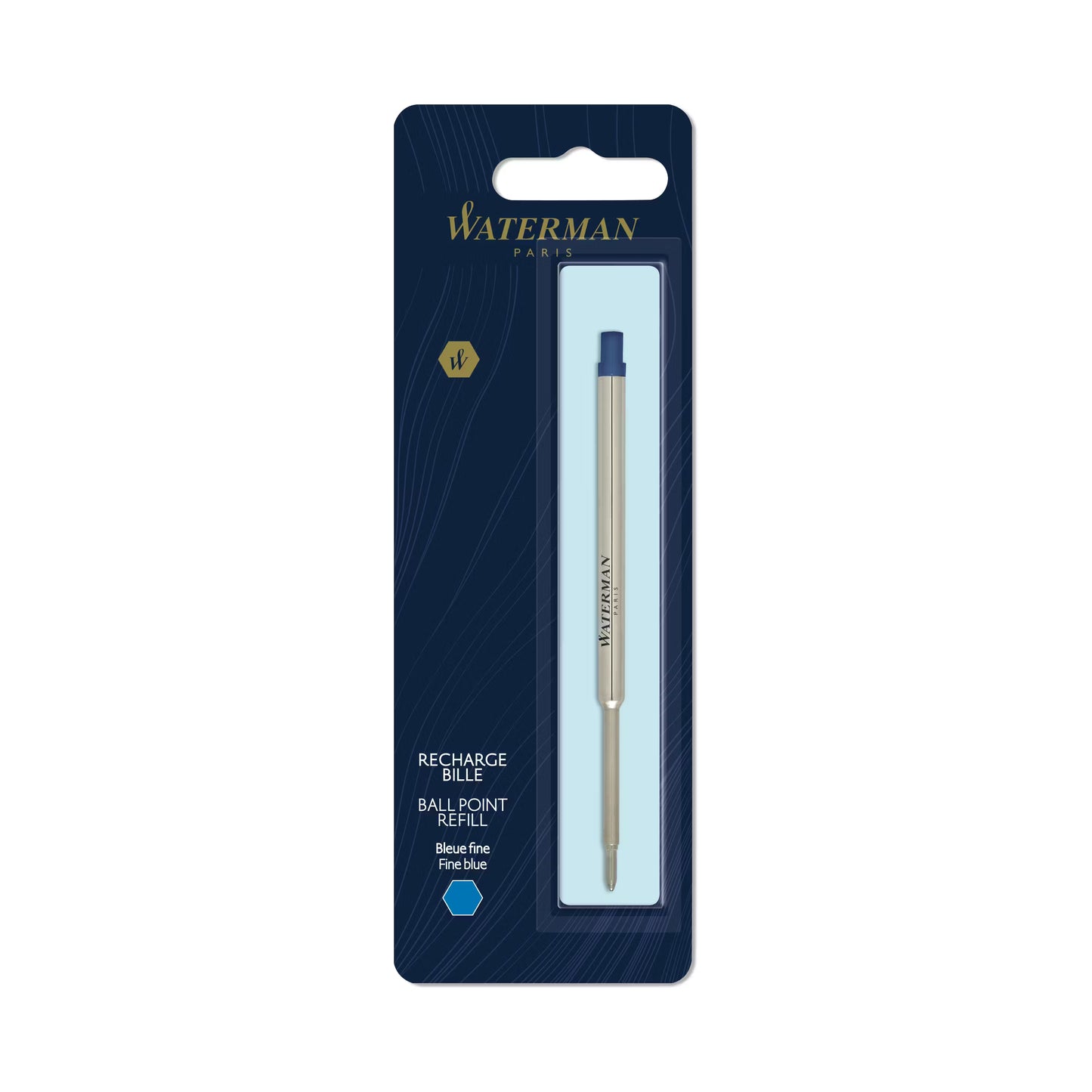 Waterman Ballpoint Pen Refill – Fine & Medium Tip (Blue & Black Ink)