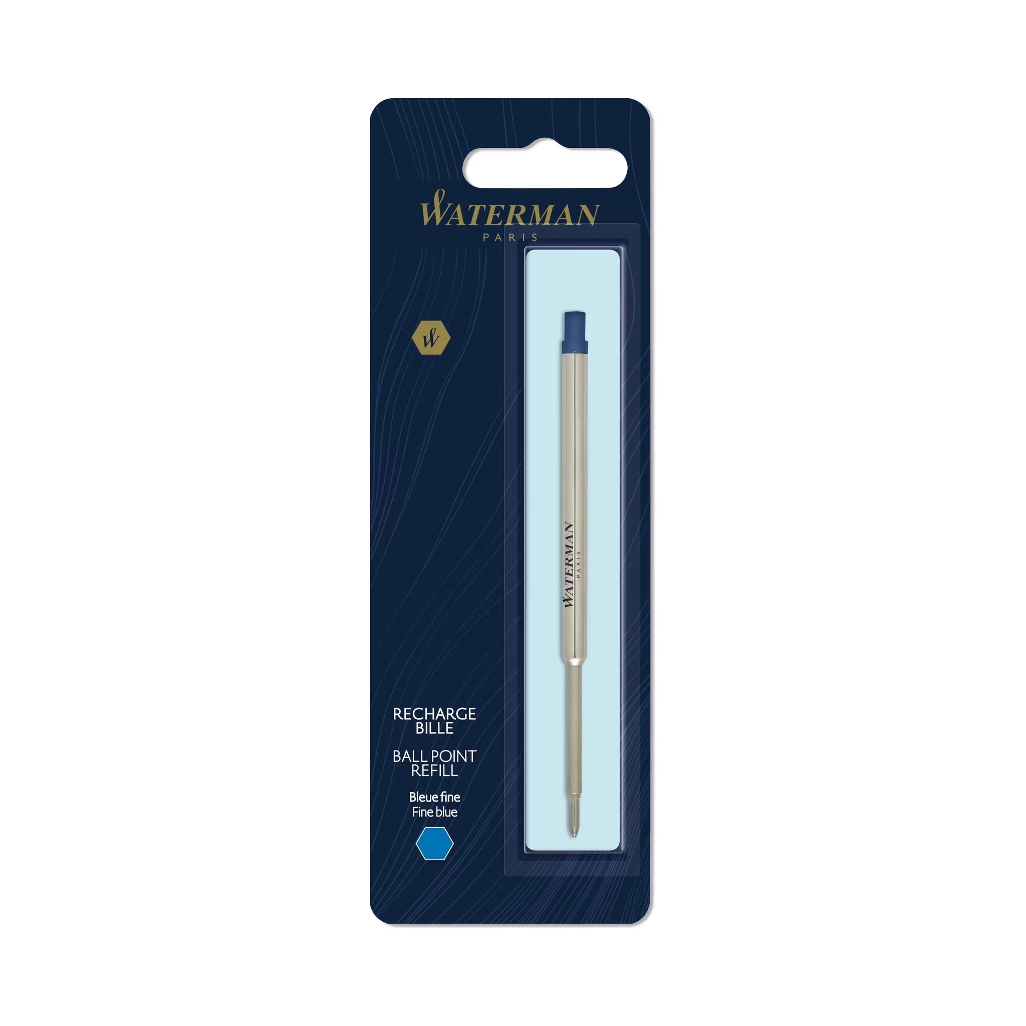 Waterman Ballpoint Pen Refill – Fine & Medium Tip (Blue & Black Ink)