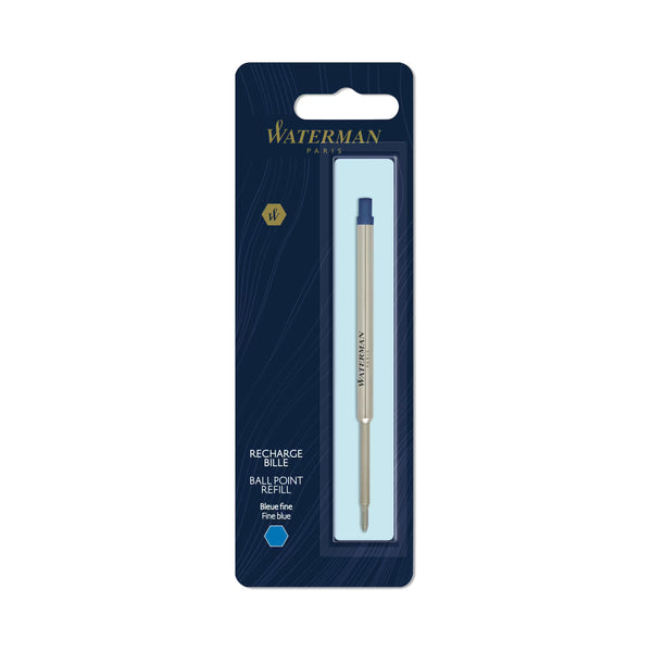 Waterman ballpoint pen refill, fine and medium tip, blue and black ink