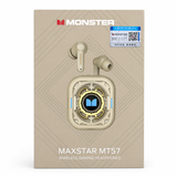 MONSTER Maxstar MQT57 TWS Wireless Gaming Earbuds Bluetooth 5.3 Low Latency RGB Lights Original