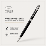 Parker Sonnet Core Series Black CT Slim Ballpoint Pen