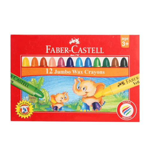 Faber Castell Jumbo Wax Crayons 12