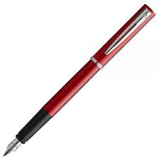Waterman Allure Fountain Pen | Red Lacquer | Fine Nib | Blue Ink