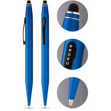 Cross Tech Blu Ballpoint Pen AT0652-6 – Blue Lacquer with Chrome Trim