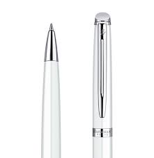 Waterman Hémisphère Ballpoint Pen – Metal & White CT