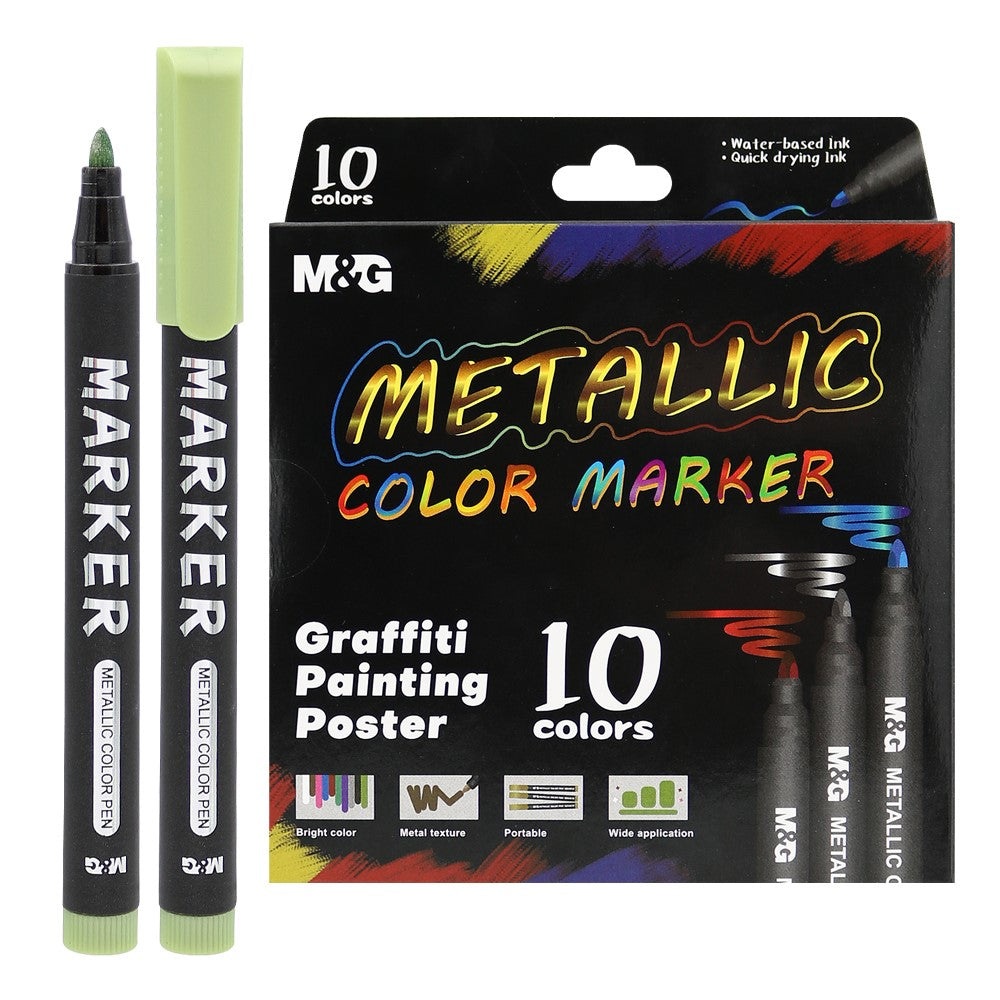 M&G Metallic Color Marker Pack of 10