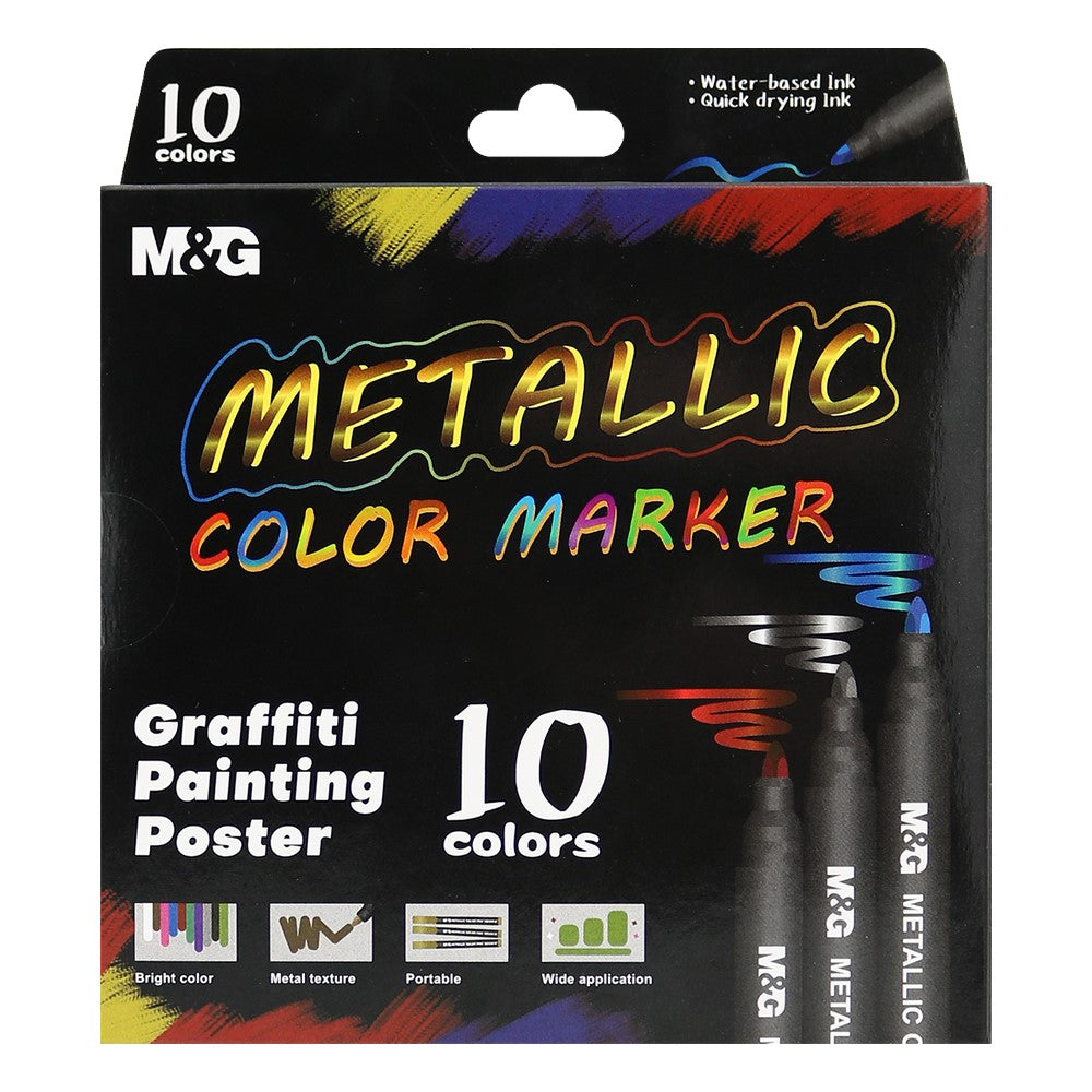 M&G Metallic Color Marker Pack of 10