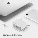ALOGIC 3-Port USB-C & USB-A 45W Travel Charger with Multi-Country Plugs & Power Delivery