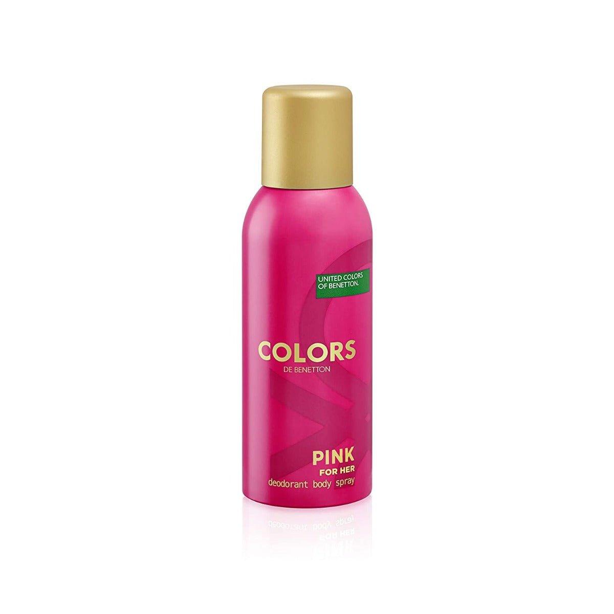 Benetton Pink Colors Deodorant Body Spray For Women 150 ml-Deodorant