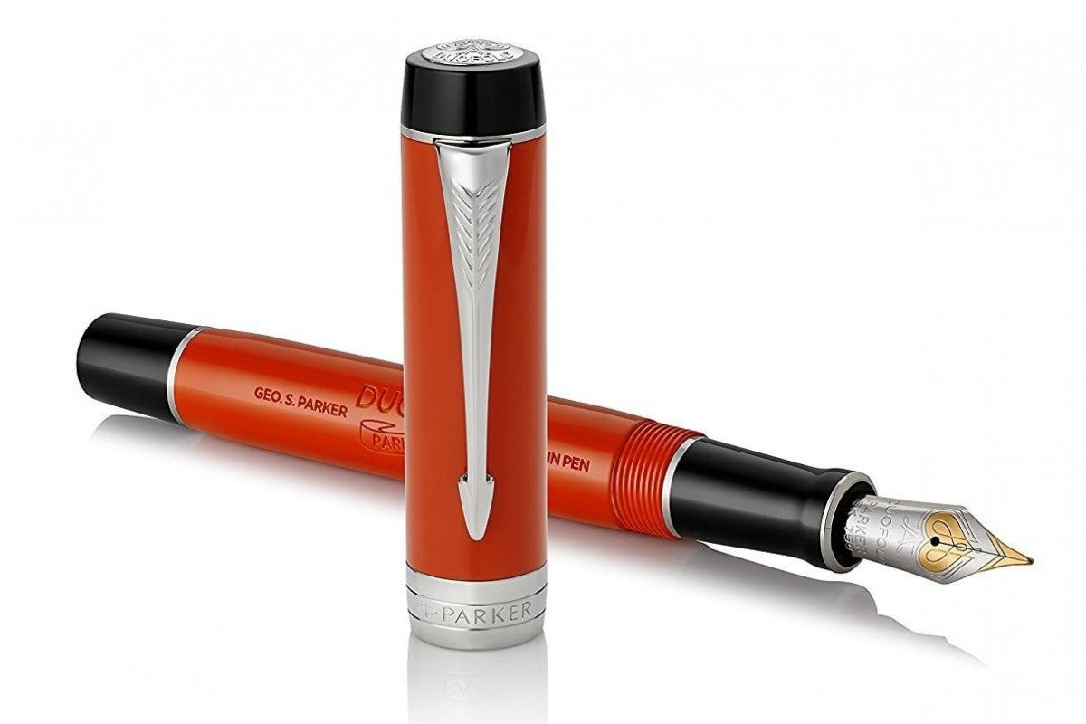 Parker Duofold Classic Fountain Pen – Big Red CT | Iconic Luxury Writing Instrument