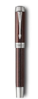 Parker Duofold Prestige Fountain Pen – Burgundy Chevron CT | Luxury Writing Instrument