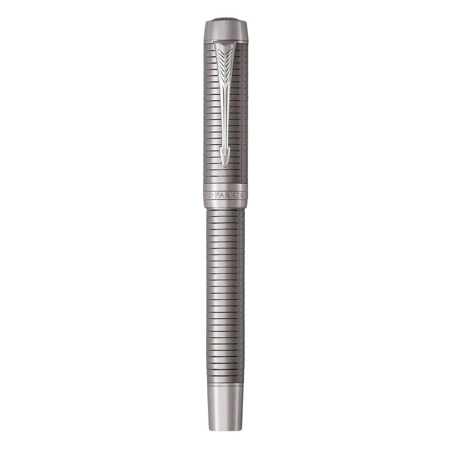 Parker Duofold Prestige Ruthenium Chiselled CT Fountain Pen