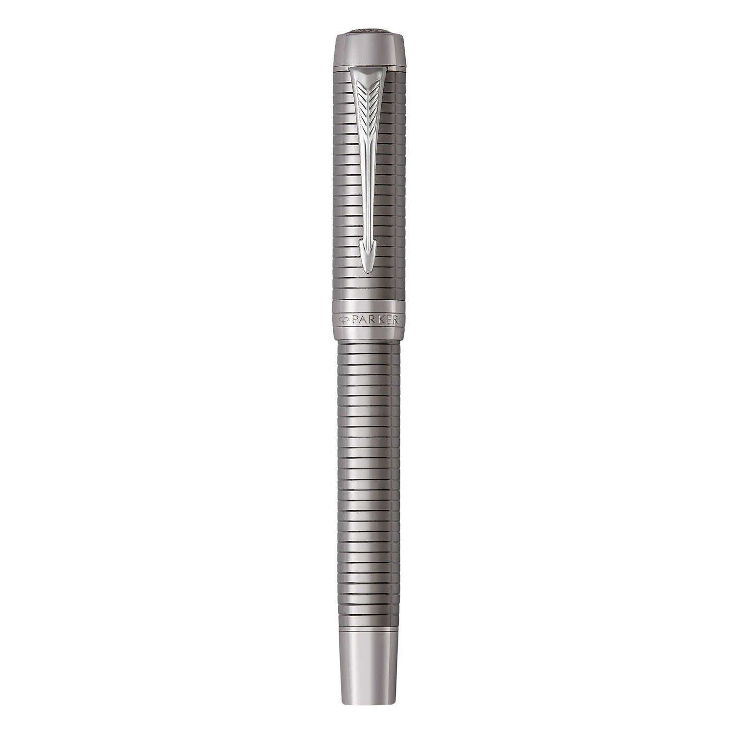 Parker Duofold Prestige Ruthenium Chiselled CT Fountain Pen