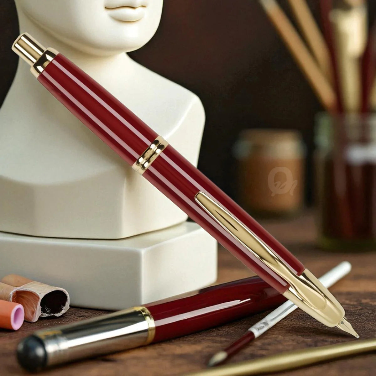 Pilot Capless Fountain Pen – Burgundy GT