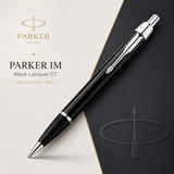 Parker IM Ballpoint Pen – Black Lacquer CT