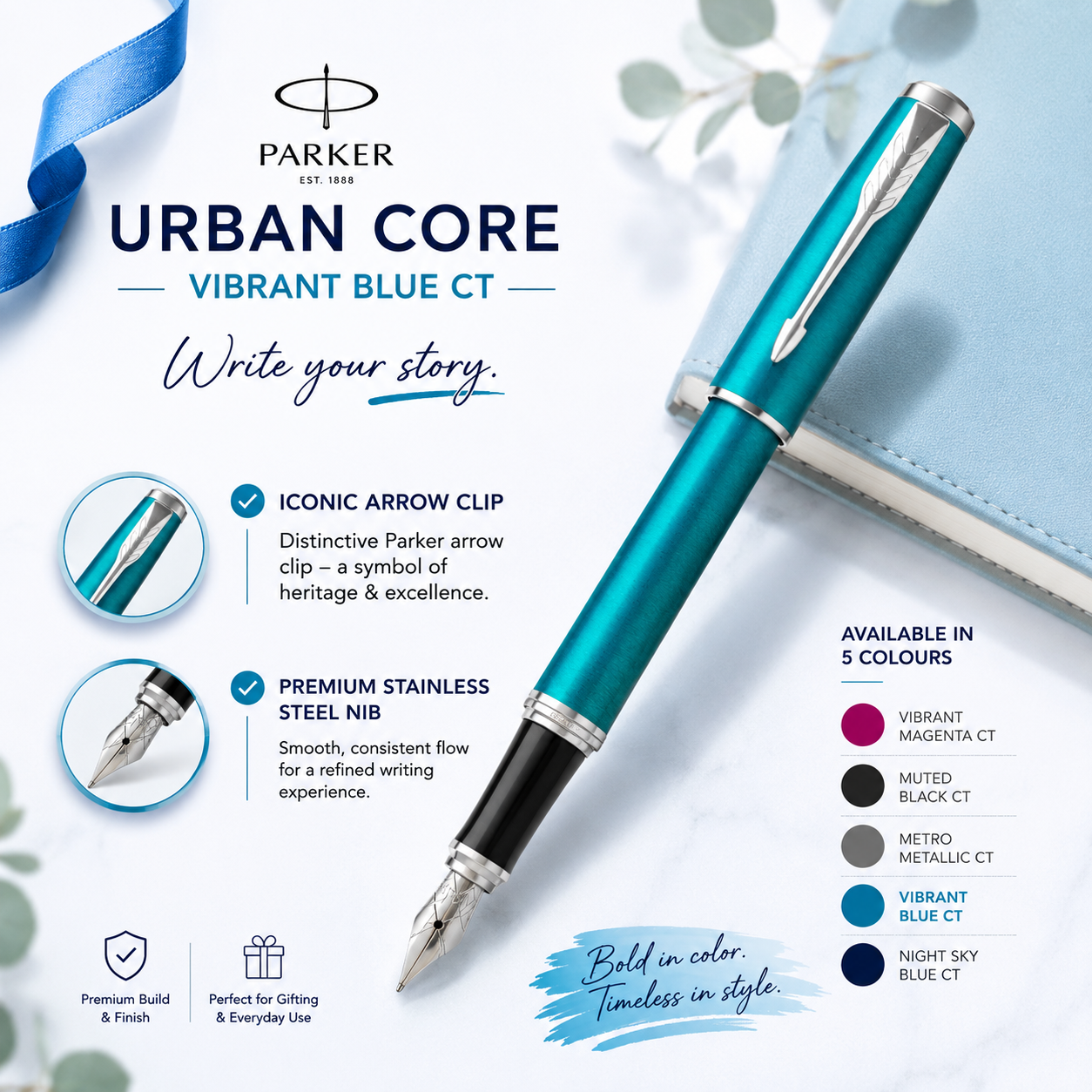 Parker Urban Fountain Pen – Multiple Colors