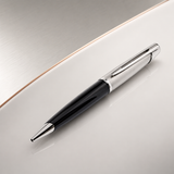 Waterman Edson Diamond Black Ballpoint Pen – Platinum-Plated Trim