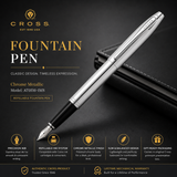 Cross Fountain Pen | Chrome Metallic | AT0116-1MS