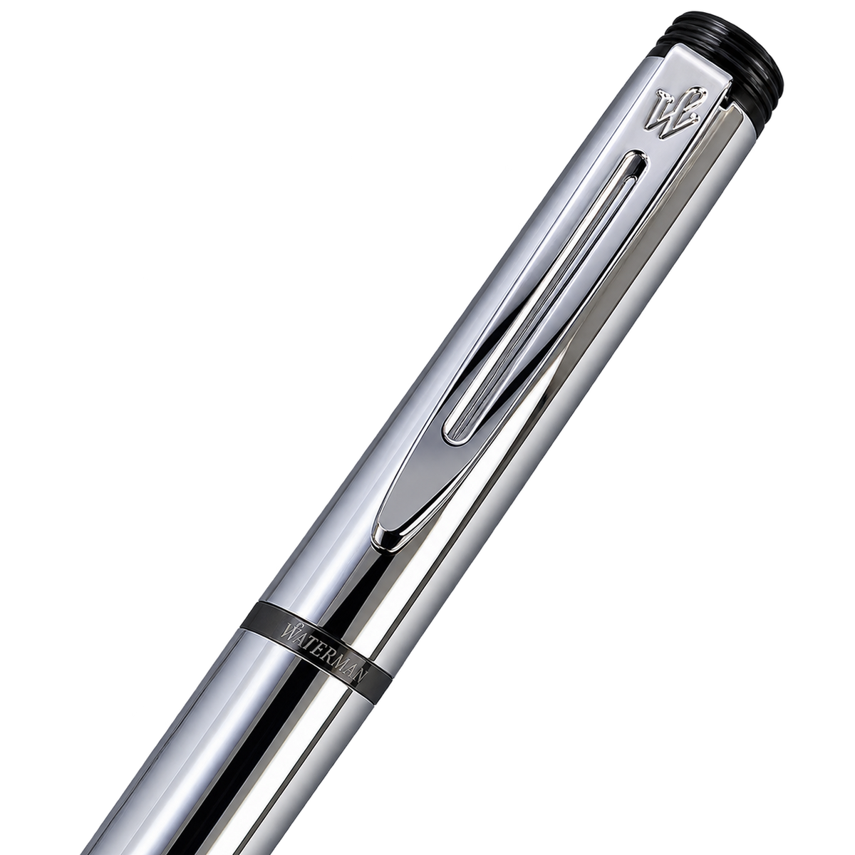 Waterman Daytona Vintage Fountain Pen – Brushed Stainless Steel | Chrome Trim