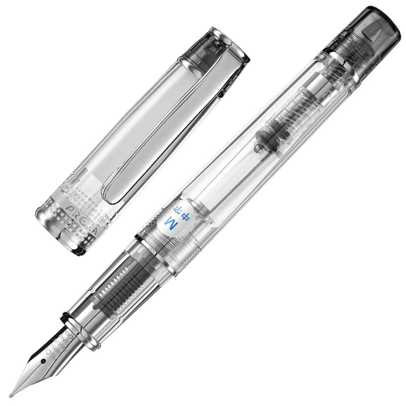 Pilot Prera Transparent Black Fountain Pen – Medium Nib