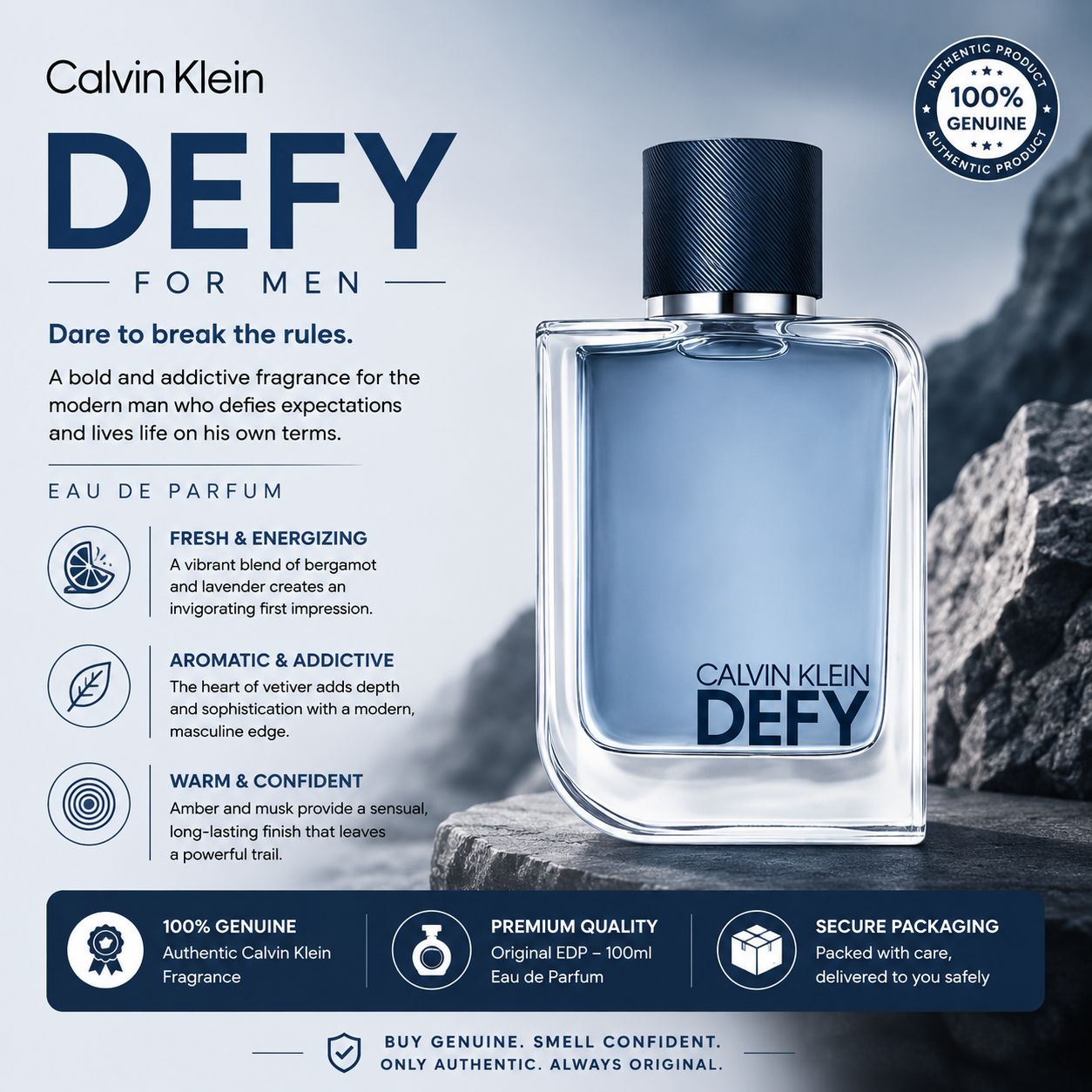 Calvin Klein Defy For Men EDP 100ml
