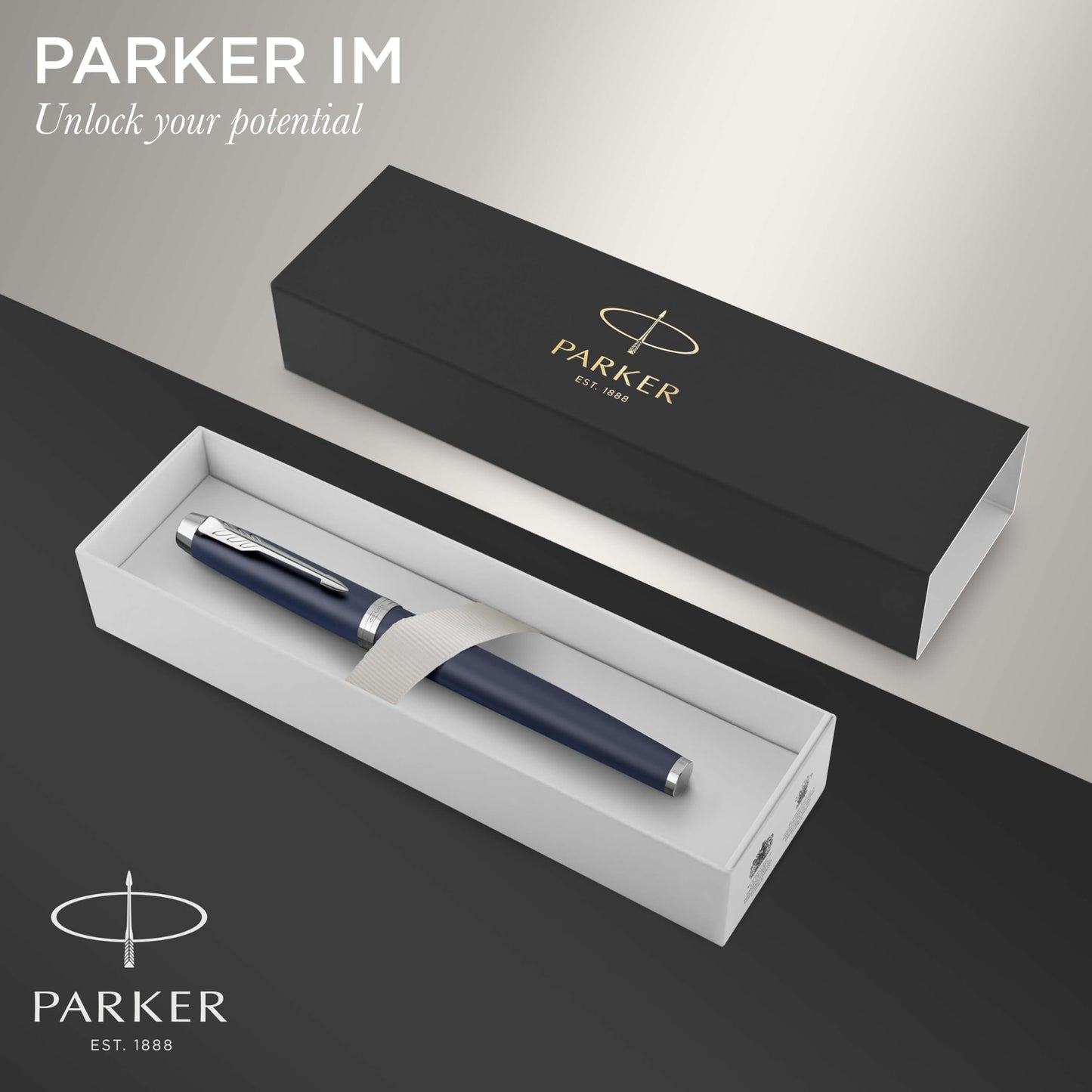 Parker IM Fountain Pen – Matte Blue with Chrome Trim | Premium Fountain Pen