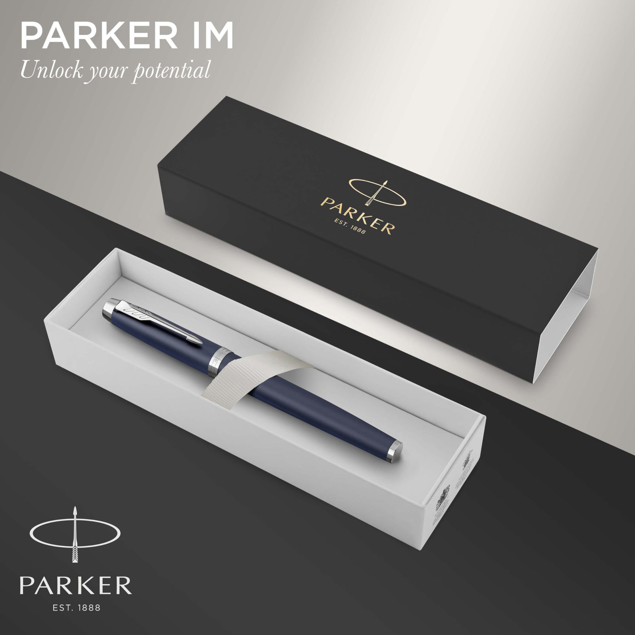 Parker IM Fountain Pen – Matte Blue with Chrome Trim | Premium Fountain Pen