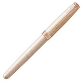 Parker Sonnet Fountain Pen | Chiselled Silver with Rose Gold Trim | Solid 18K Gold Nib