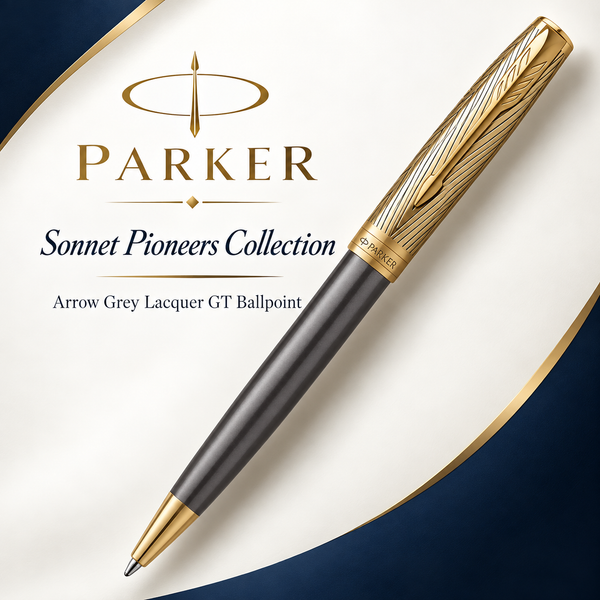 Parker Sonnet Pioneers Collection Arrow Grey Lacquer GT Ballpoint