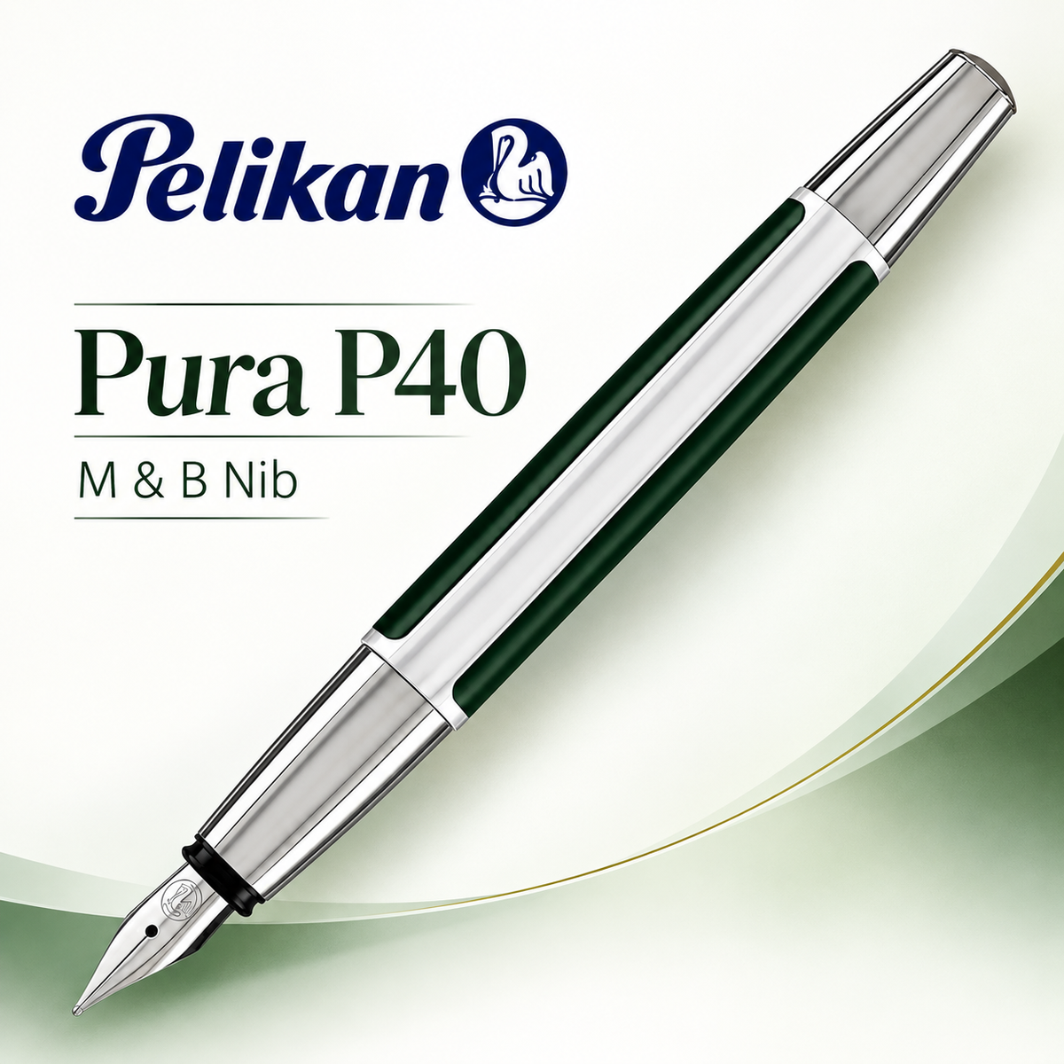 Pelikan Pura P40 Deep Green Fountain Pen
