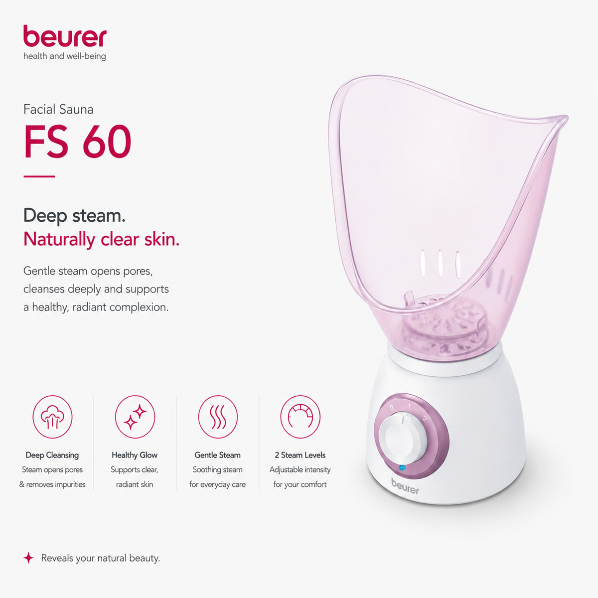 Beurer FS 60 Facial Sauna | Deep Pore Steam Cleanser (Original Germany)