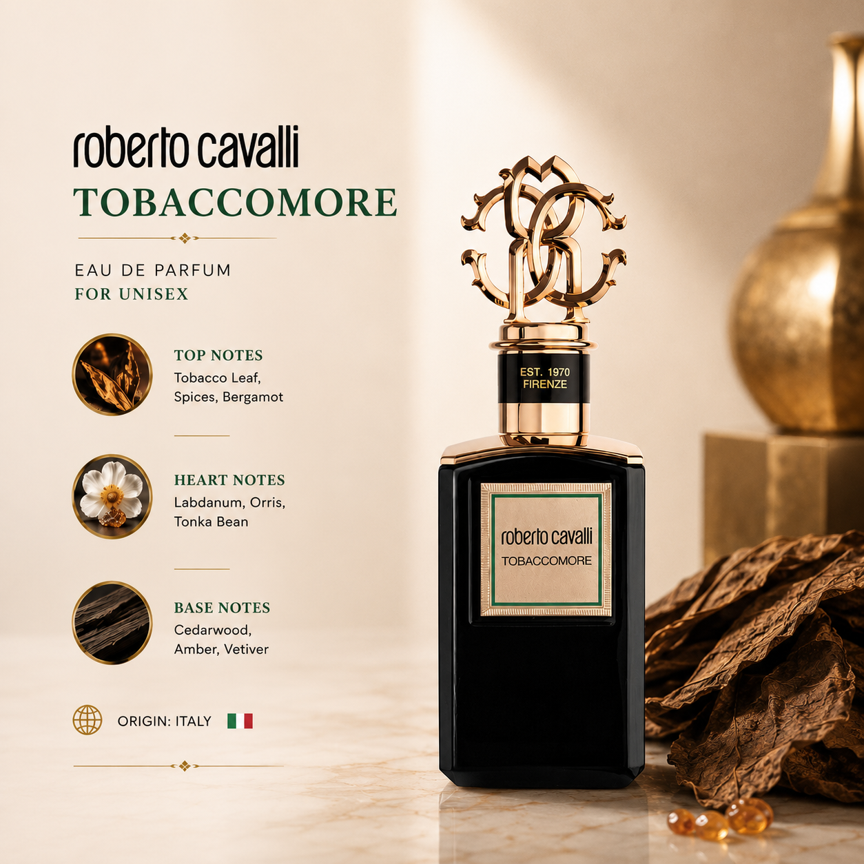 Roberto Cavalli Gold Collection Tobaccomore Eau de Parfum 100ml