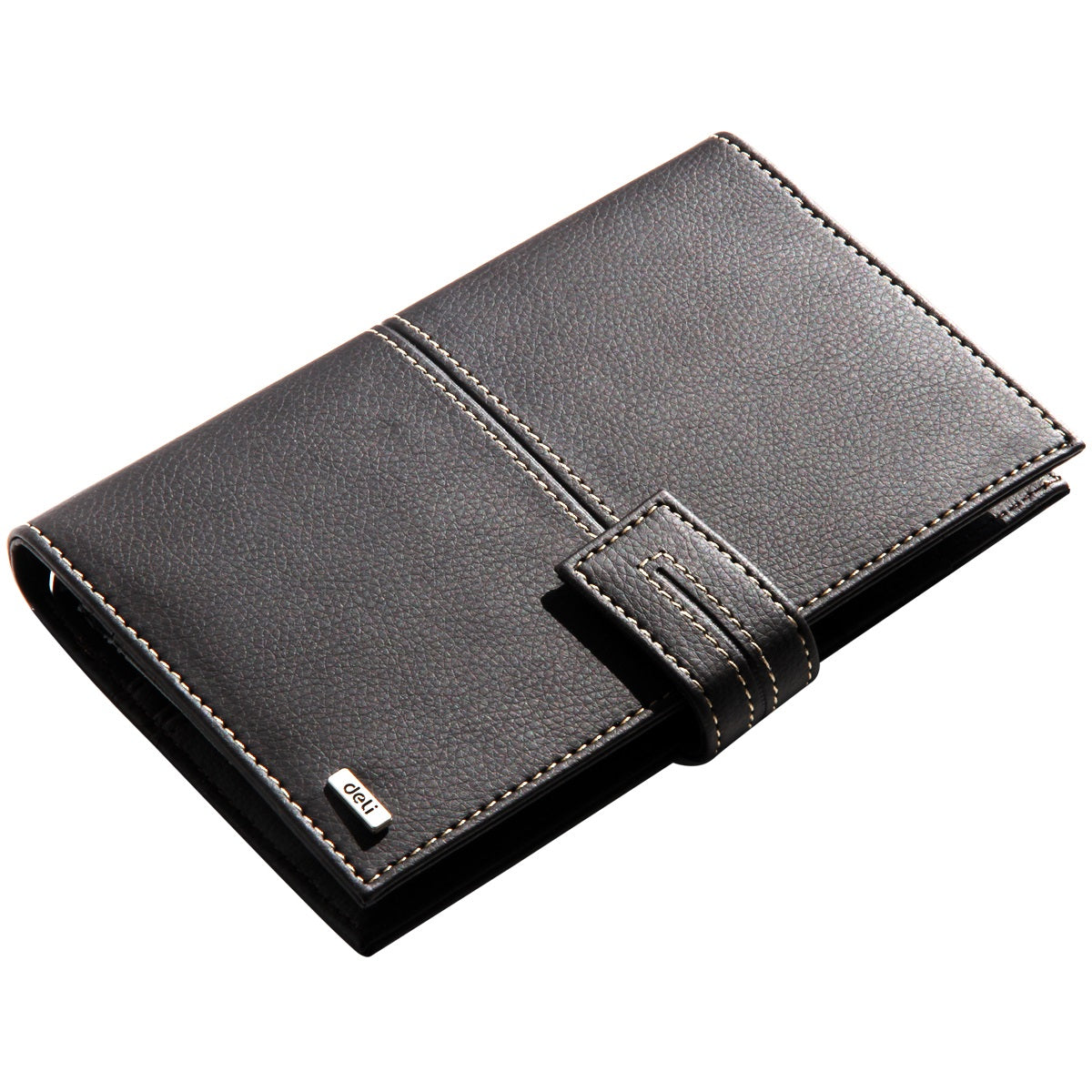 Deli E3159 Hard Executive Leather Cover A5 Notebook – 97 Sheets