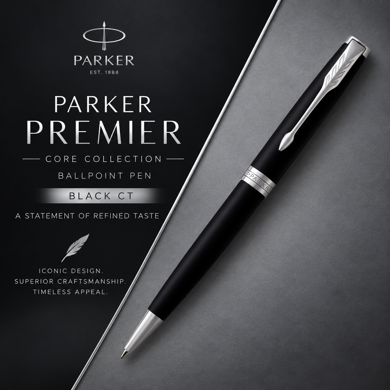 Parker Premier Core Black CT Ballpoint Pen