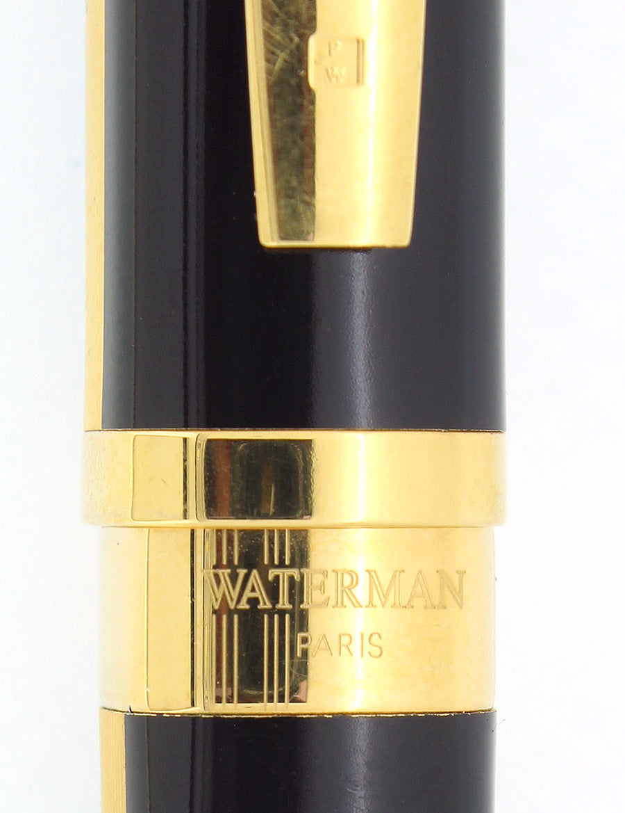 Waterman Exception Night & Day Gold Rollerball Pen – 23K Gold Plated Trim