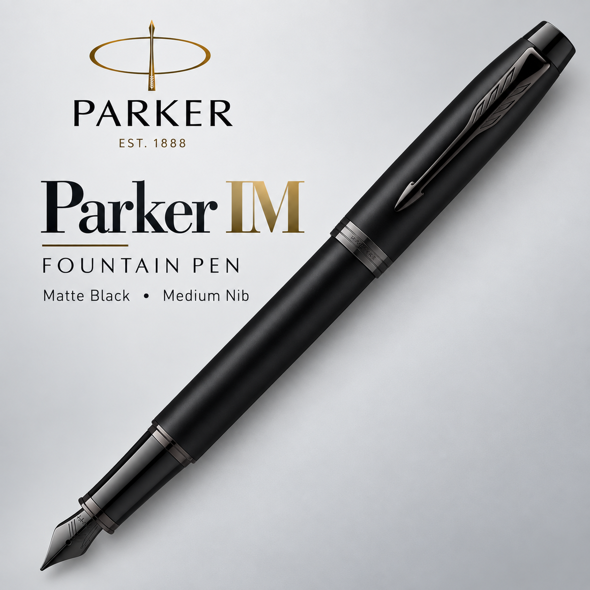 Parker IM Fountain Pen Matte Black Medium Nib
