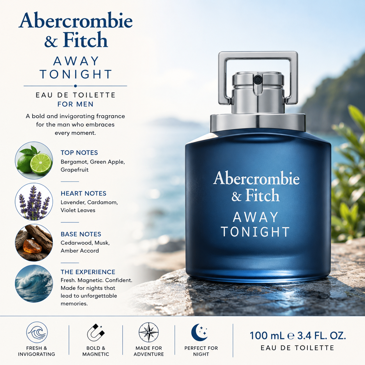 Abercrombie & Fitch Away Tonight Eau de Toilette – Men 100ml