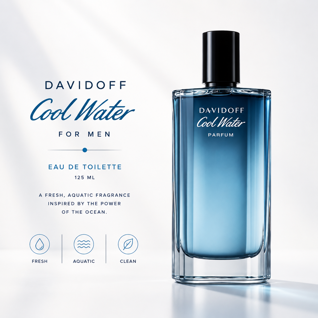Davidoff Cool Water EDT for Men 125ml – Fresh Aquatic Fragrance
