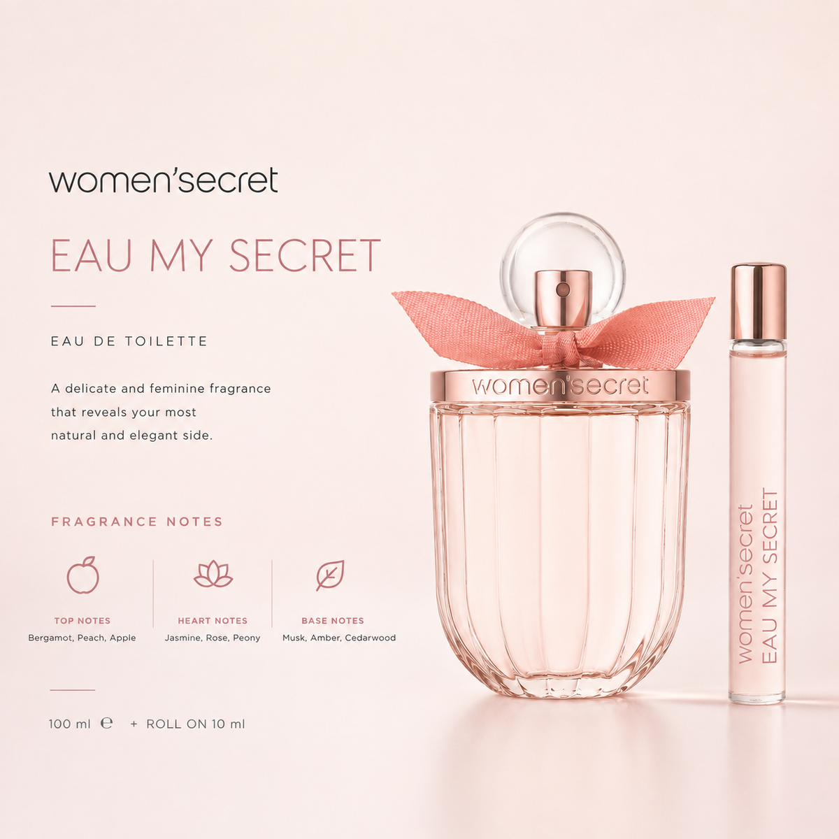 Women Secret Eau My Secret Edt 100Ml + Roll On 10Ml