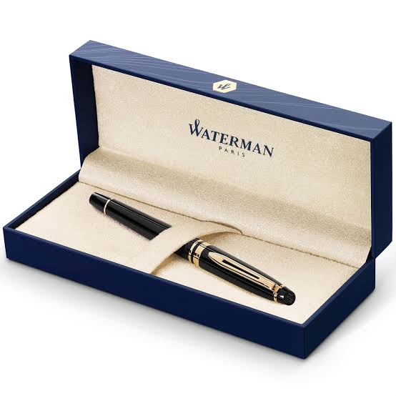 Waterman Expert Rollerball Pen – Black with Gold Trim
