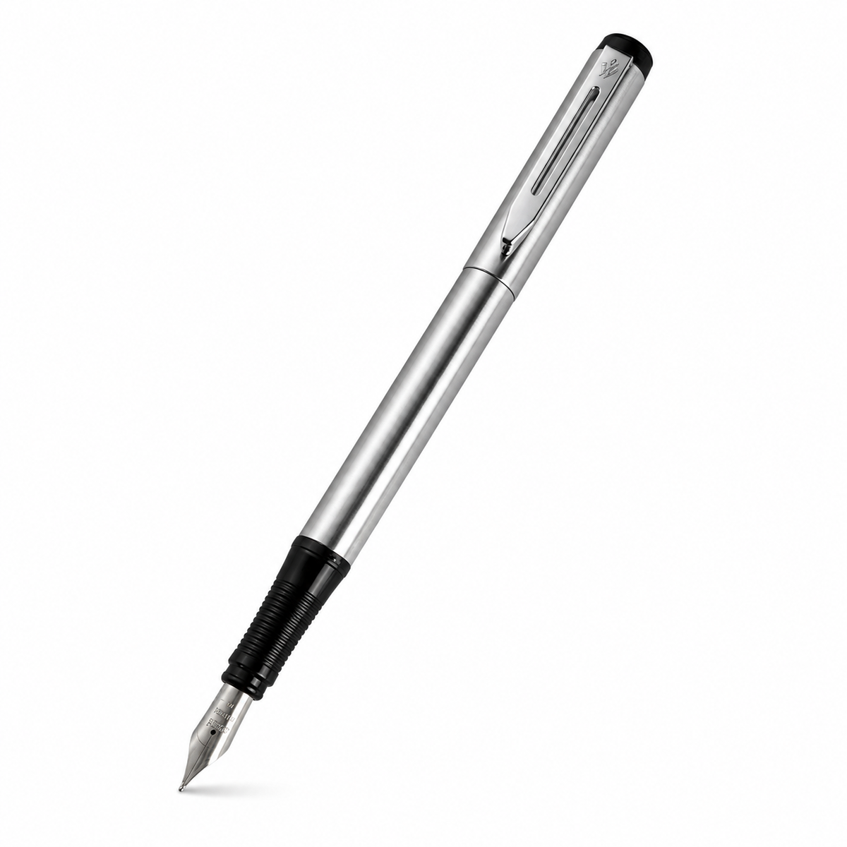 Waterman Daytona Vintage Fountain Pen – Brushed Stainless Steel | Chrome Trim