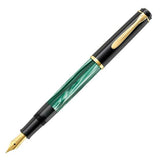 Pelikan Classic M200 Fountain Pen – Green-Marbled | Medium Nib