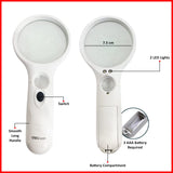 Deli E9099 LED Magnifier – 3X & 11X Illuminated Handheld Magnifying Glass