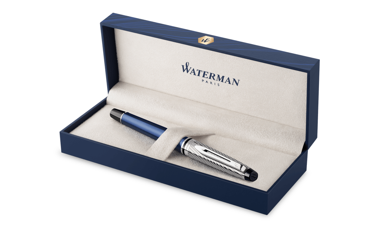 Waterman Expert Deluxe Blue Obsession ST Fountain Pen – Premium Writing Instrument
