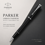Parker Urban Fashion Black CT Rollerball Pen