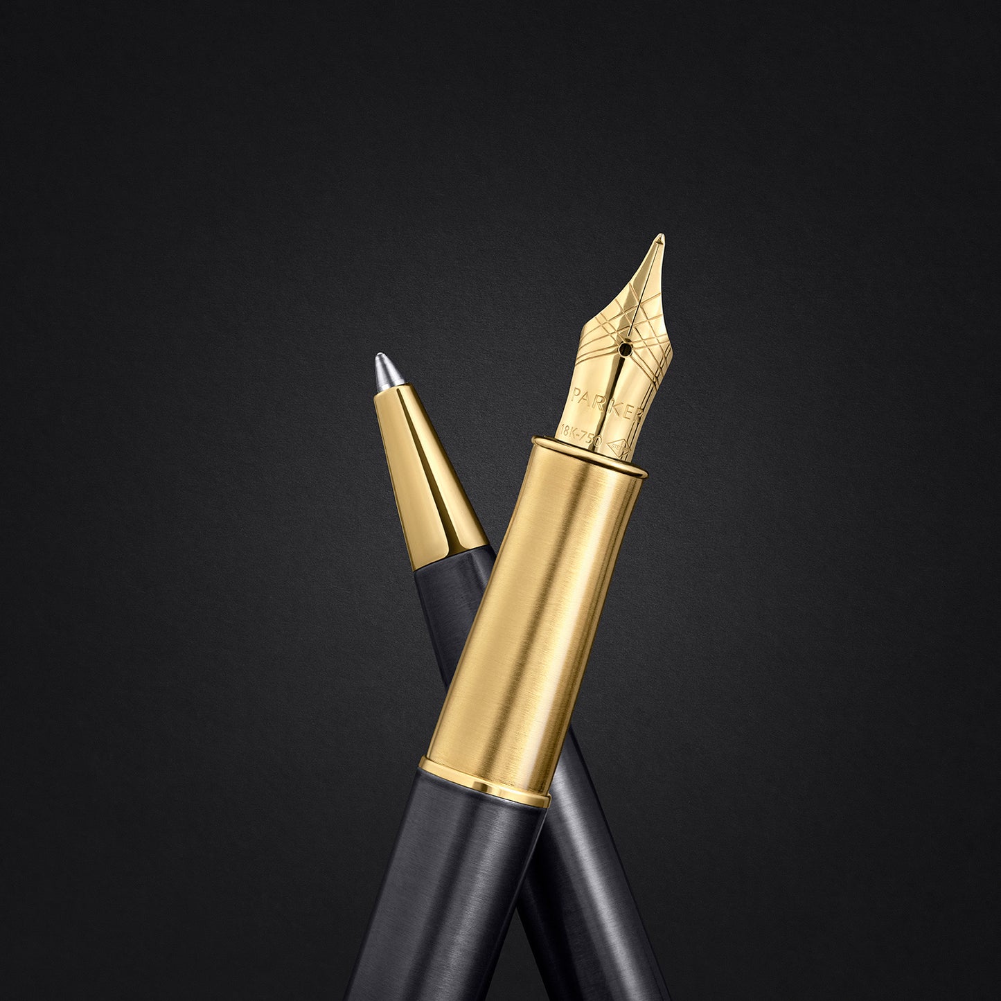 Parker Premier Custom Storm Grey GT Fountain Pen – Fine Nib | Made in France
